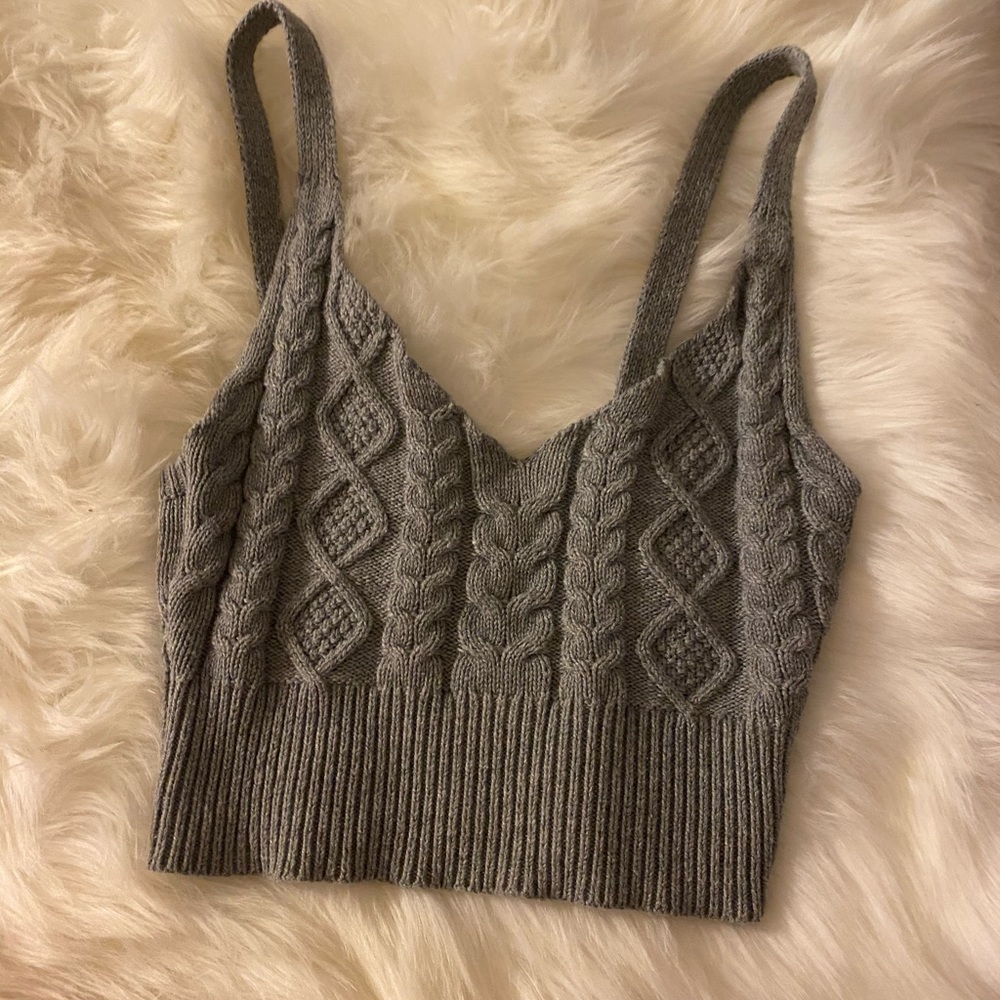 Grey tank/bathing suit cover - Picture 2 of 4